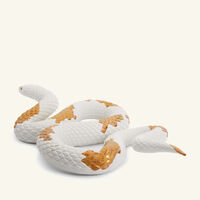 لادرو منحوتة على شكل ثعبان كبيرة ذهبية