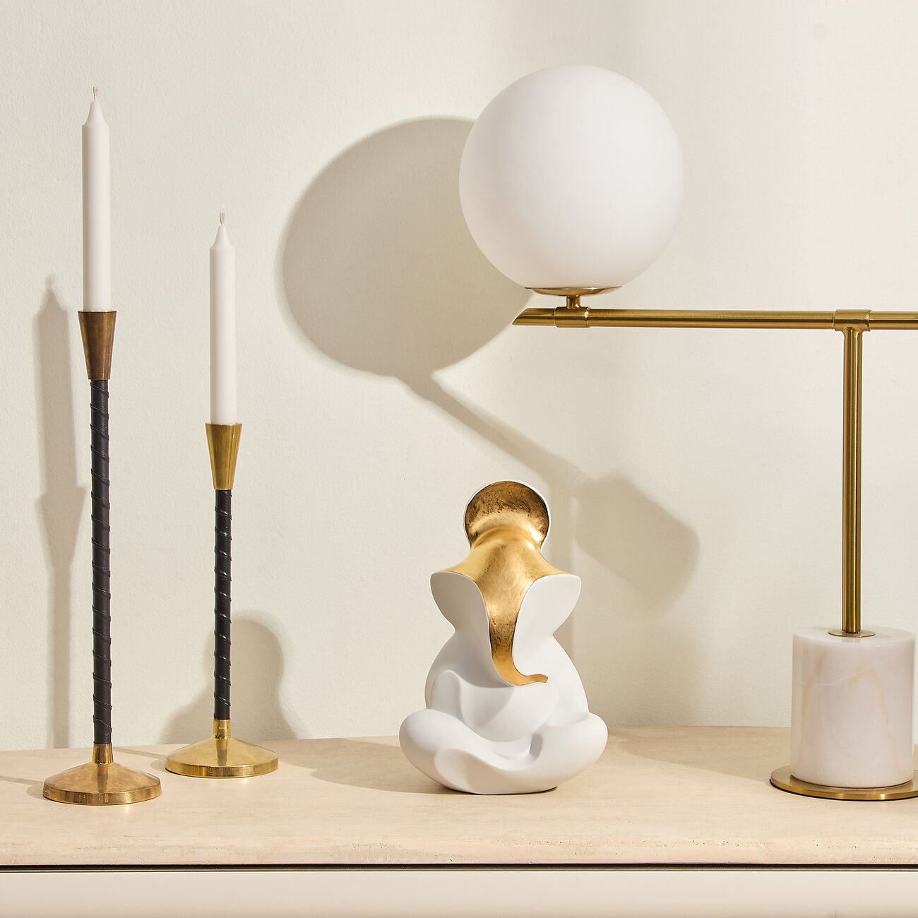 lladro lord ganesha eternal light scuplture small white