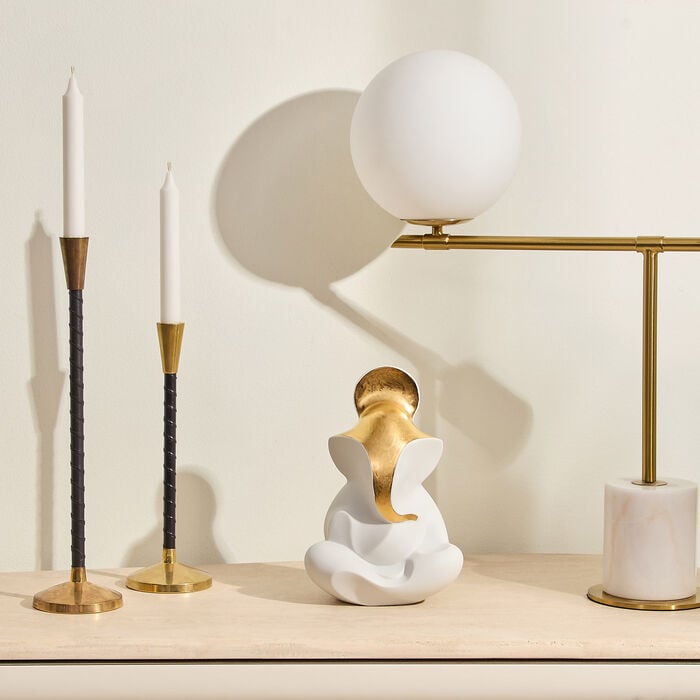 Lord Ganesha Eternal Light Scuplture Small White lladro lord ganesha eternal light scuplture small white