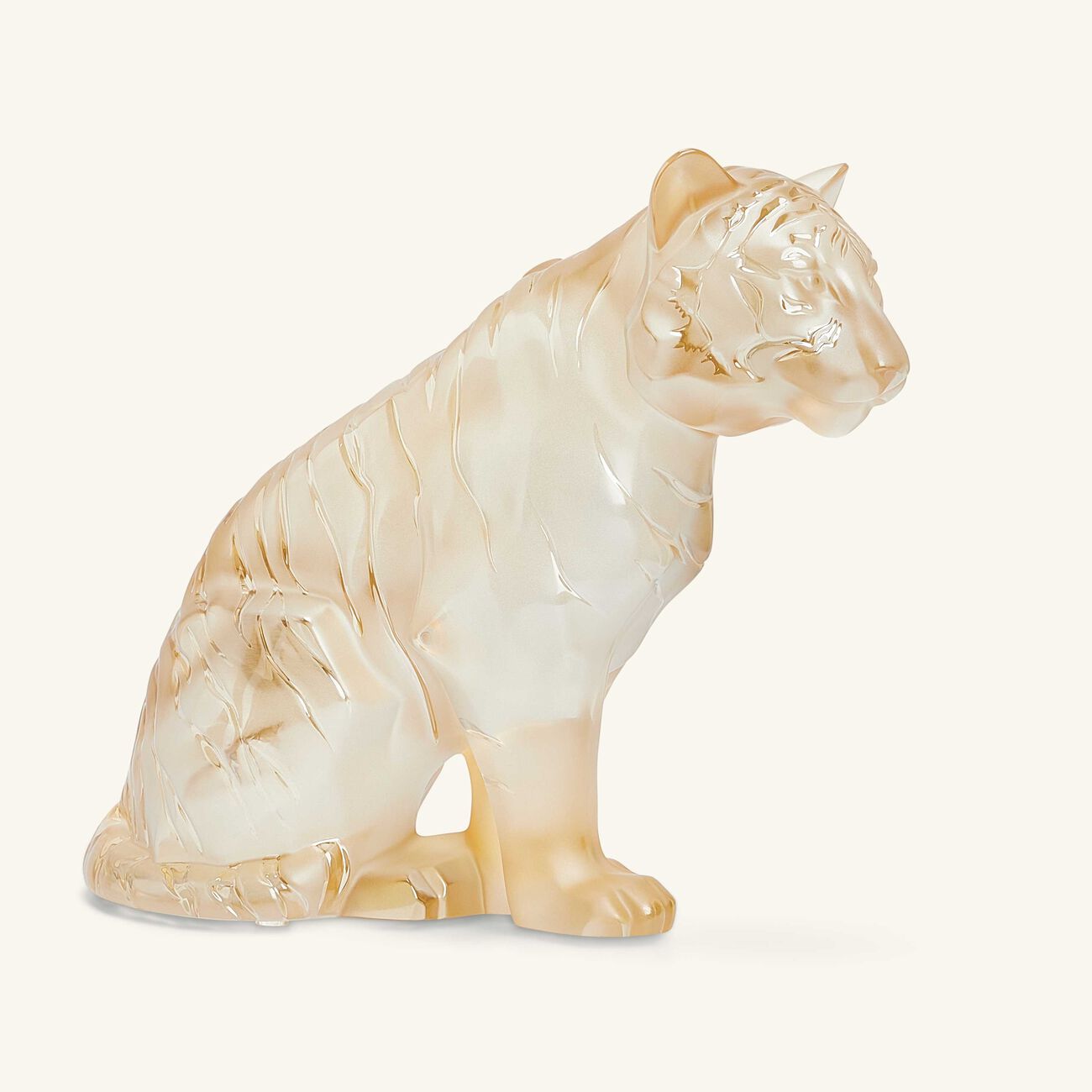 Tiger Sitting Sculpture Medium Gold lalique tiger sitting sculpture medium gold