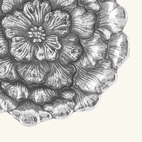 بوتشيلاتي وعاء على شكل زهرة الجاردينيا فضي بحجم صغير