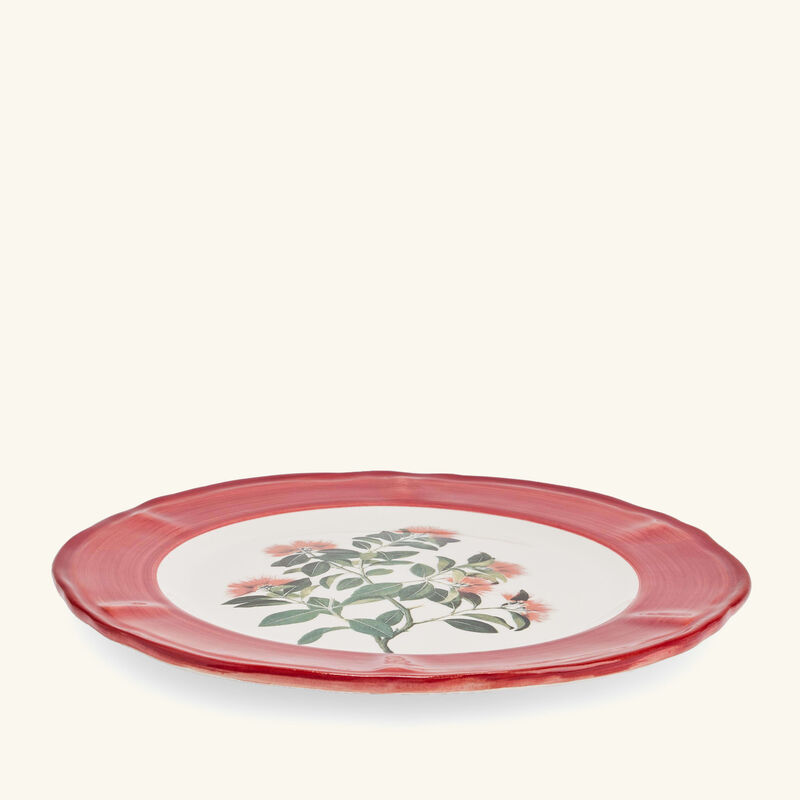 les ottomans sultan garden dinner plate round red