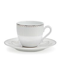 Malmaison Impériale Set of 2 Coffee Cup and Saucers Platinium Finish, small
