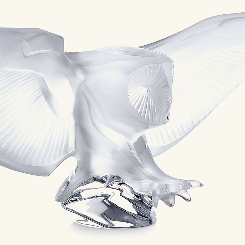 lalique barn owl sculpture small clear