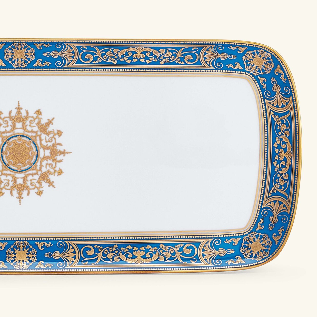 bernardaud aux rois cake platter rectangular gold