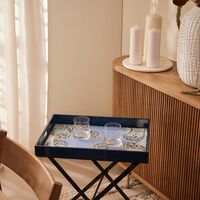 إيترو صينية بلوم مستطيلة زرقاء