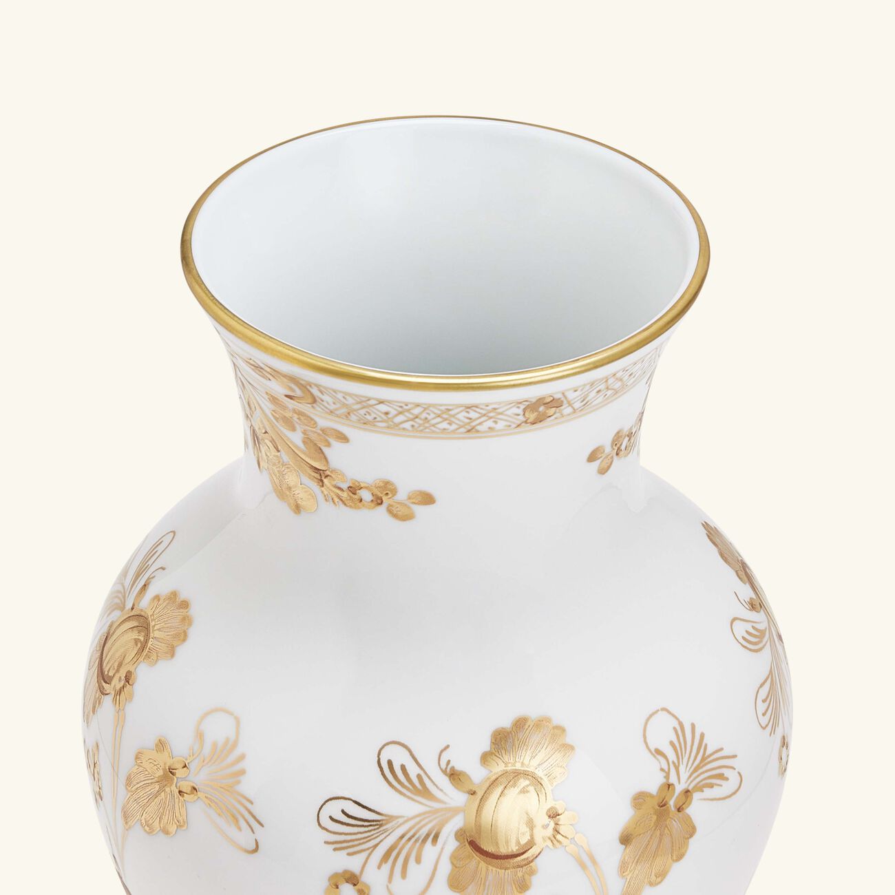 ginori 1735 oriente italiano ming vase medium gold