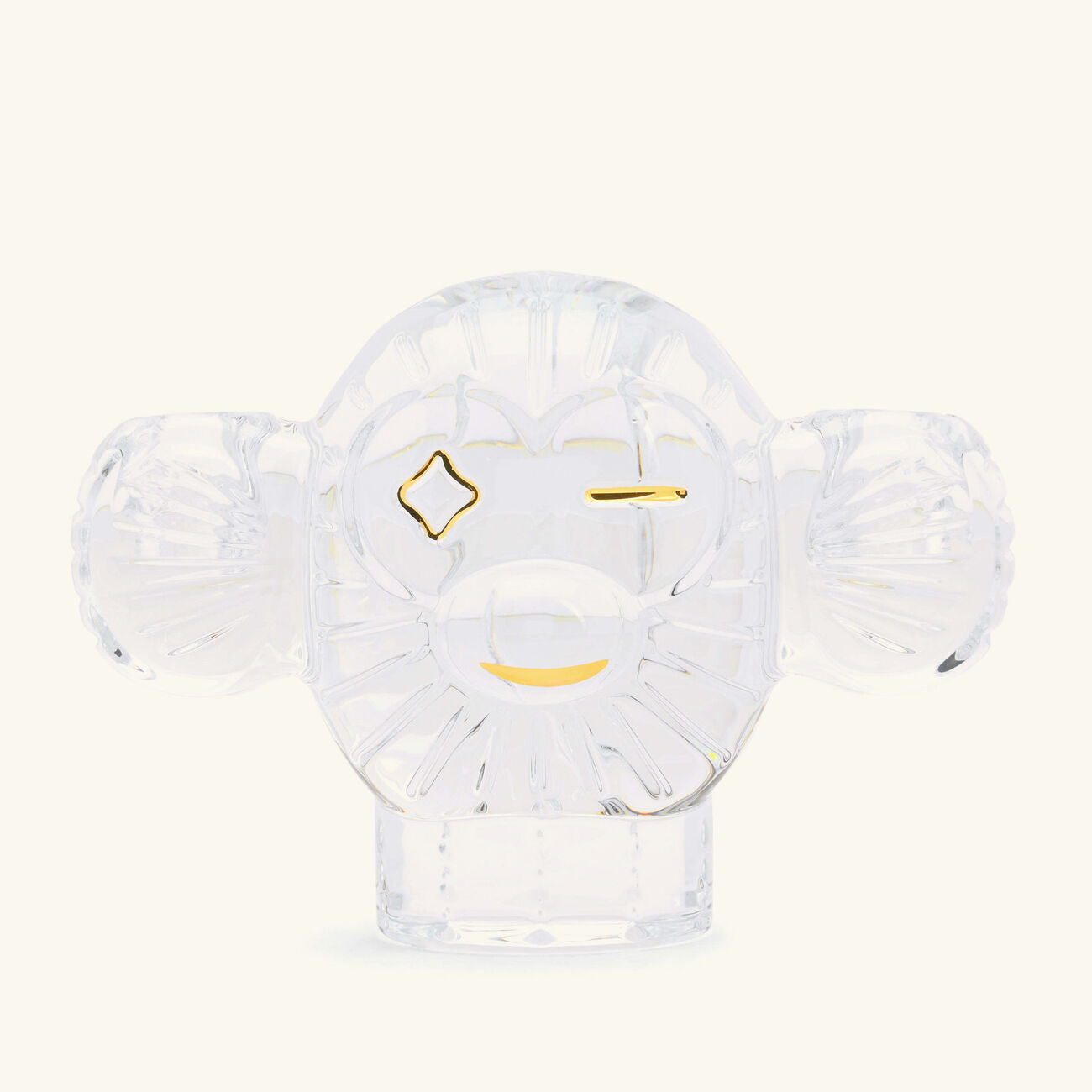 baccarat faunacrystopolis monkey candle holder clear