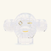 baccarat faunacrystopolis monkey candle holder clear