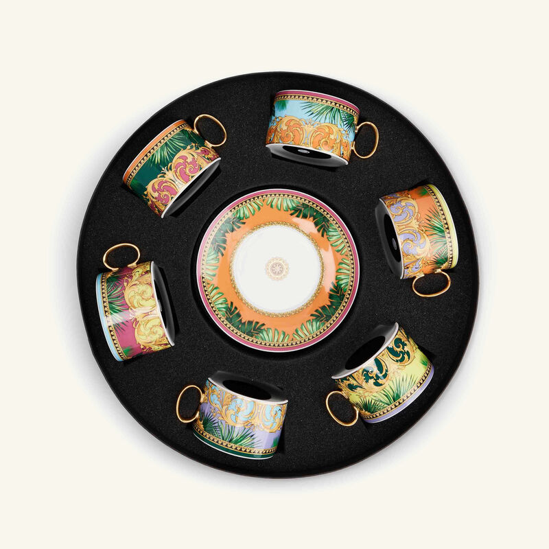 Jungle Animalier Tea Cup & Saucer Pattern Set Of 6 versace jungle animalier tea cup saucer pattern set of 6