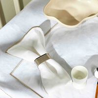 Boho Napkin White Set Of 6 catherine denoual boho napkin white set of 6