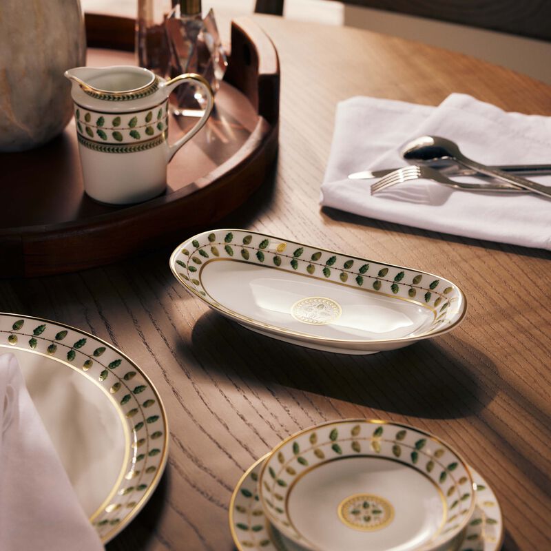 bernardaud constance serving platter green 23cm