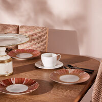 marie daage panache dessert plate round pink 21cm