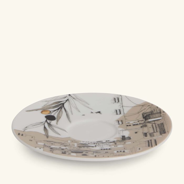 silsal naseem tea cup   saucer clear set of 2