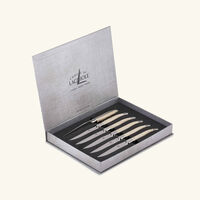 فورج دو لاغيول طقم أكريليك هاندل المؤلف من 6 سكاكين للمائدة باللون الأسود