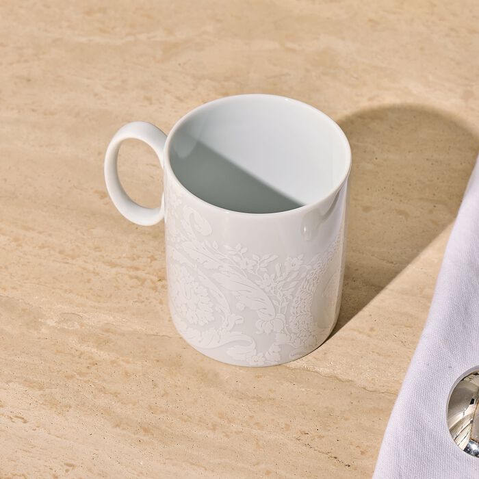 Barocco'92 Bianco Mug White versace barocco 92 bianco mug white