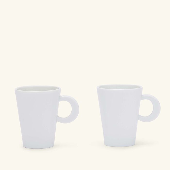 Ecume Coffee Cup & Saucer White Set Of 2 bernardaud ecume coffee cup saucer white set of 2