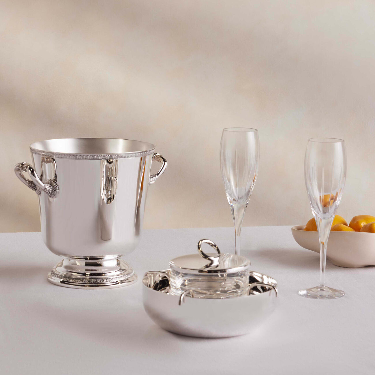 christofle malmaison ice bucket silver plated