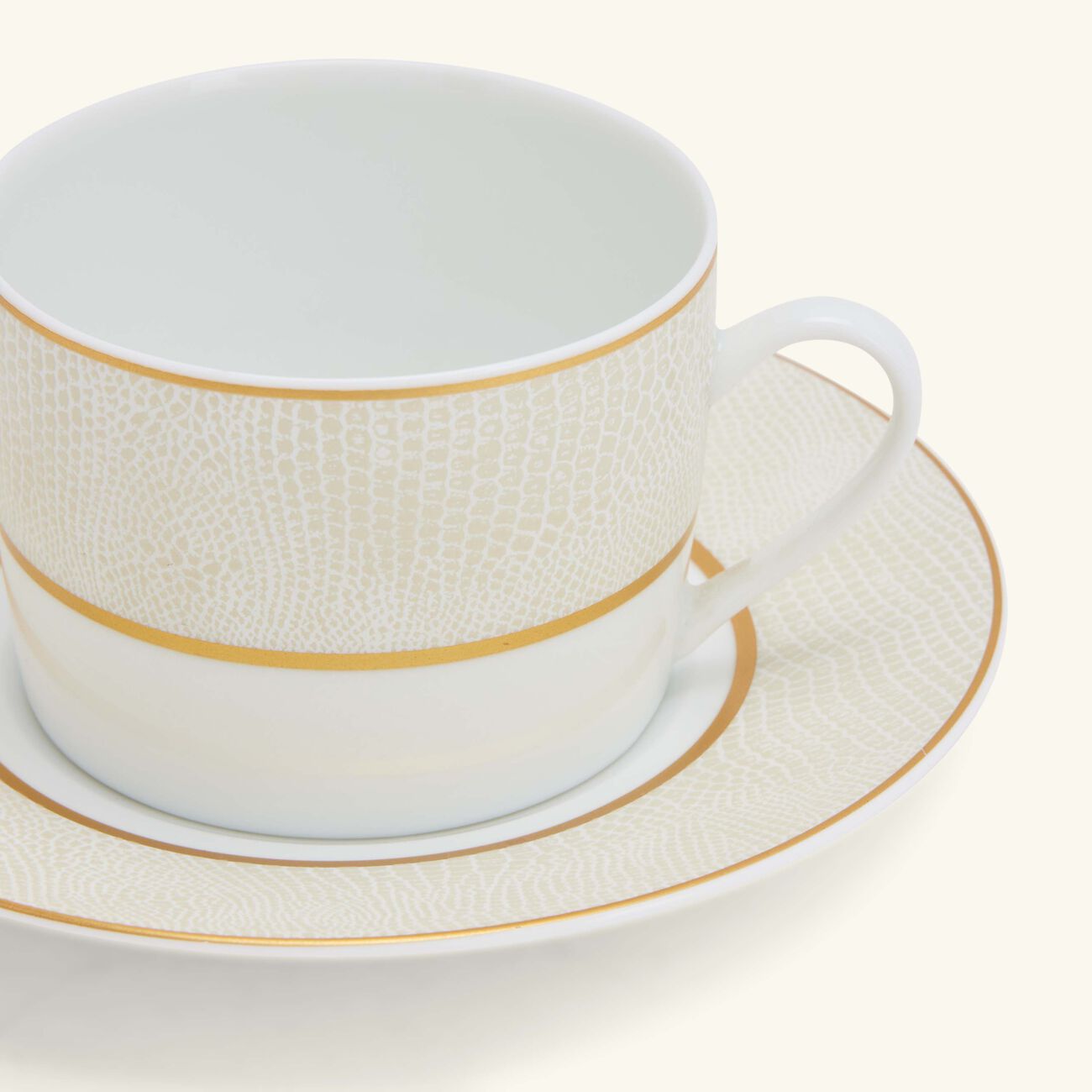 Sauvage Blanc Tea Cup & Saucer White bernardaud sauvage blanc tea cup saucer white