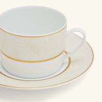 Sauvage Blanc Tea Cup & Saucer White bernardaud sauvage blanc tea cup saucer white