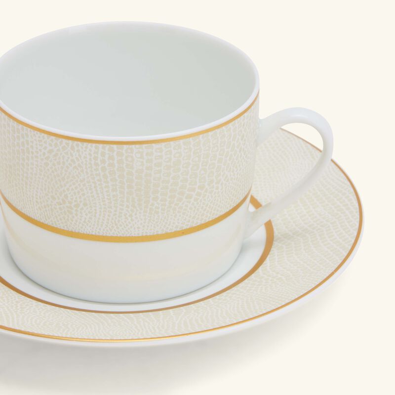 Sauvage Blanc Tea Cup & Saucer White bernardaud sauvage blanc tea cup saucer white