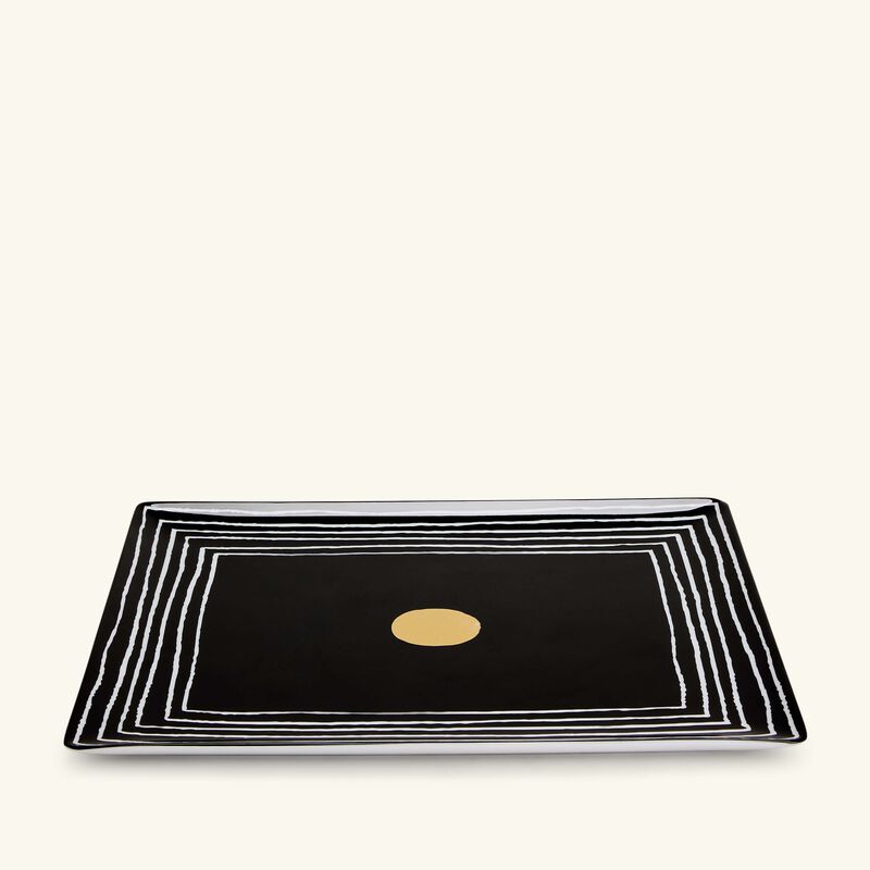 bernardaud aboro serving platter sqaure black 26cm