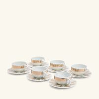 silsal tamrah by razan alazzouni tea cup   saucer gold set of 6