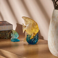 daum maya platax fish figurine mini yellow