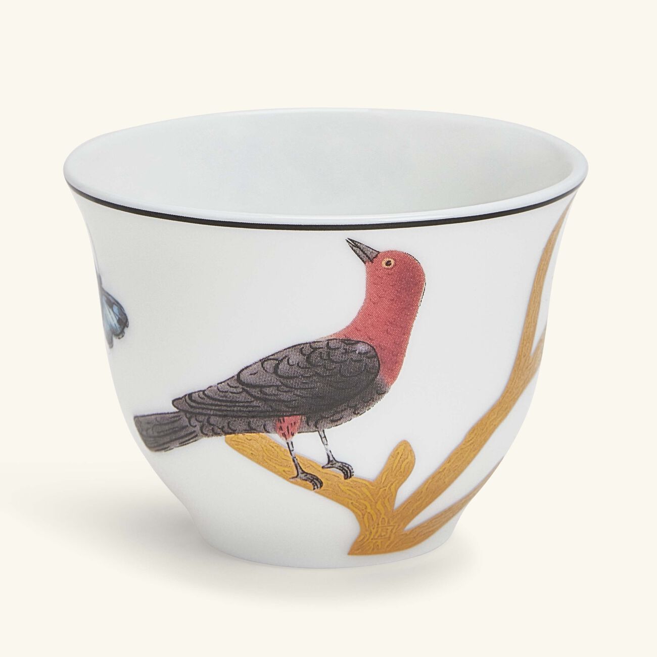 bernardaud aux oiseaux coffee cup gold