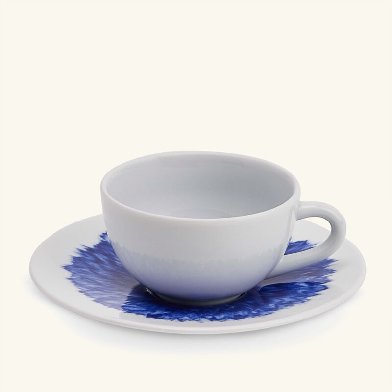 bernardaud in bloom coffee cup   saucer blue