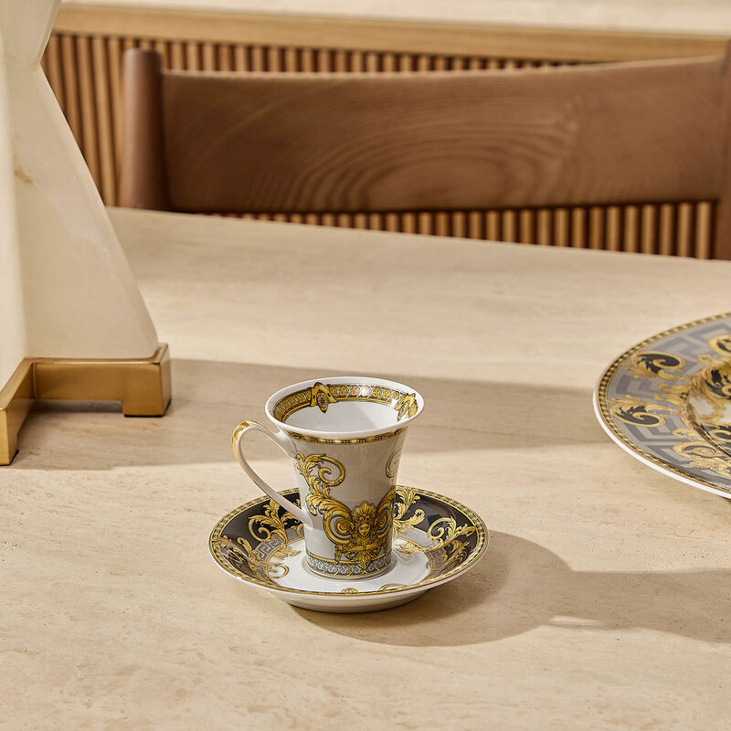 versace prestige gala coffee cup   saucer white