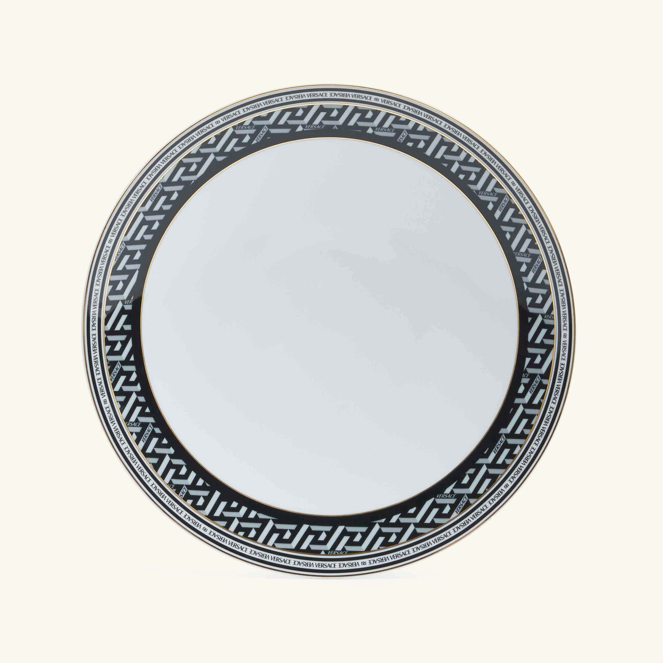 فيرساتشي طبق الضيافة لا جريكا سيغنتشر دائري أبيض 28 سم