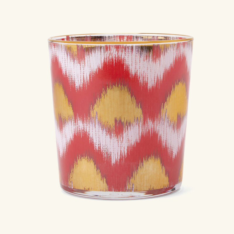 les ottomans ikat tumbler glass red