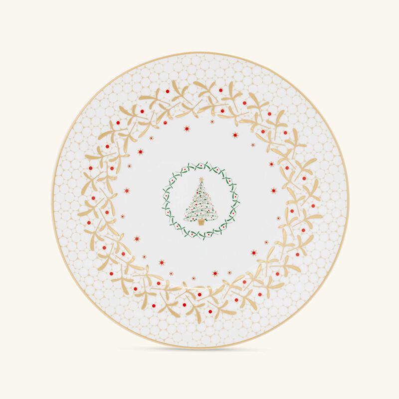 Noel Salad Plate Round White 21cm bernardaud noel salad plate round white 21cm
