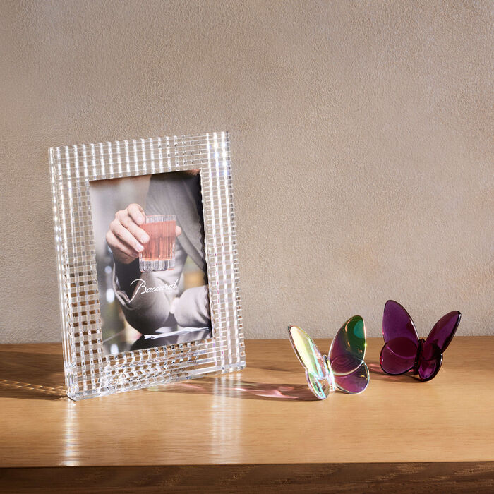 baccarat papillon lucky butterfly figurine mini pink