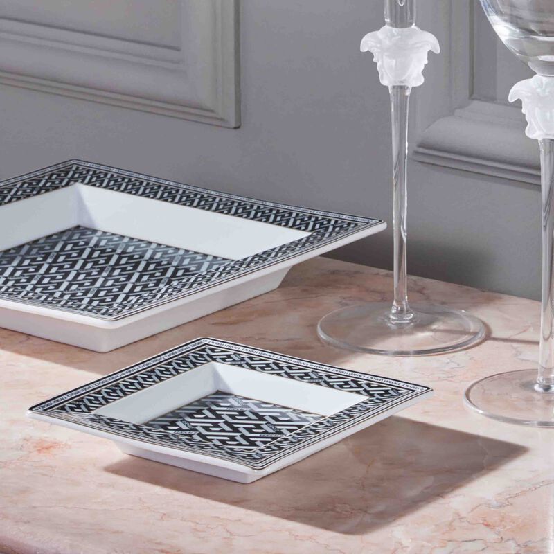 La Greca Trinket Tray Square Black versace la greca trinket tray square black