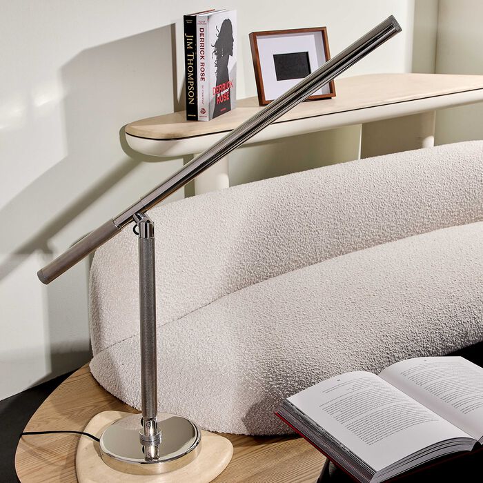 Barrett Knurled Boom Arm Desk Light Nickel ralph lauren home barrett knurled boom arm desk light nickel