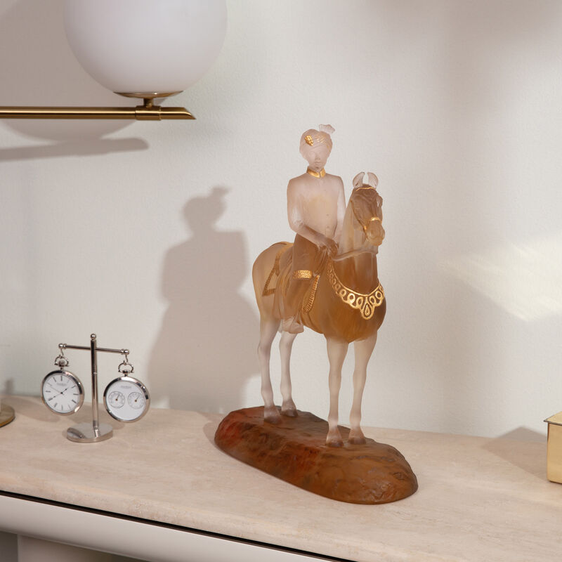 daum marwari horseman sculpture limited edition gold