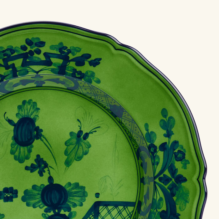ginori 1735 oriente italiano charger plate round green 31cm