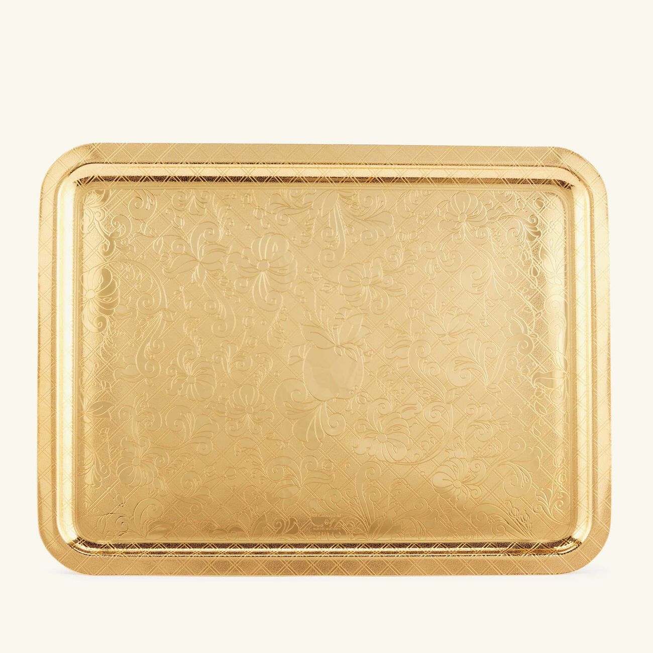 christofle jardin d eden serving tray rectangular large gold