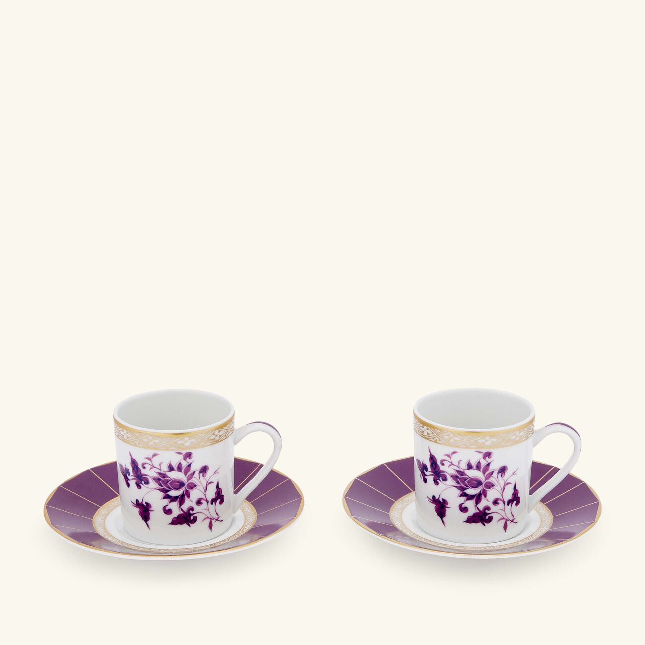 bernardaud coffee cup   saucer pink set of 2