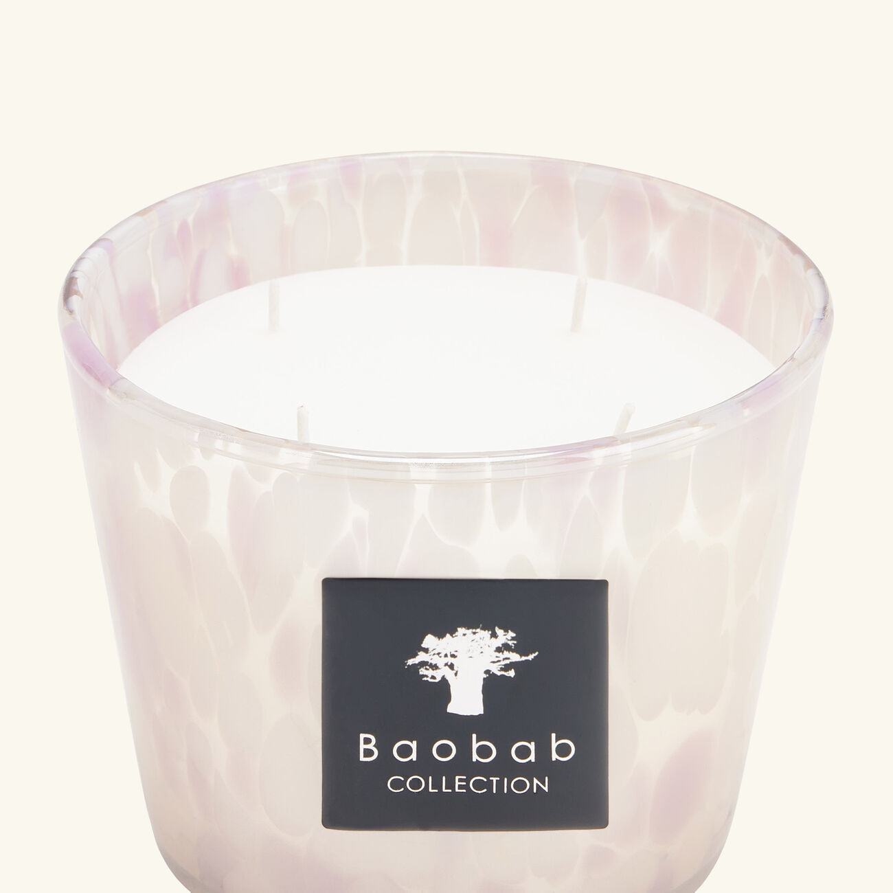 baobab collection pearls white candle max 10
