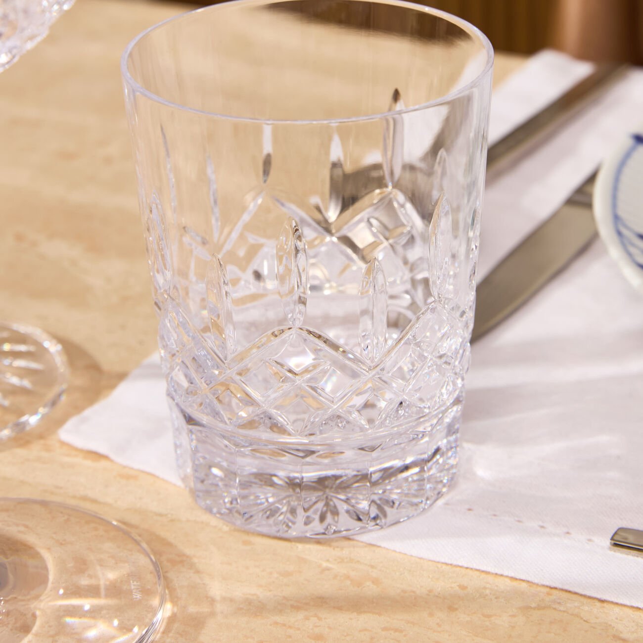 waterford mastercraft irish lace drinking glass clear set of 2