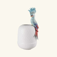 lladro cockatoo vase large white