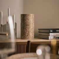 Barocco Beige Vase Round Large versace barocco beige vase round large