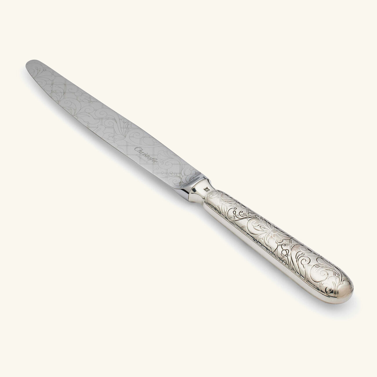christofle jardin d eden dinner knife silver plated