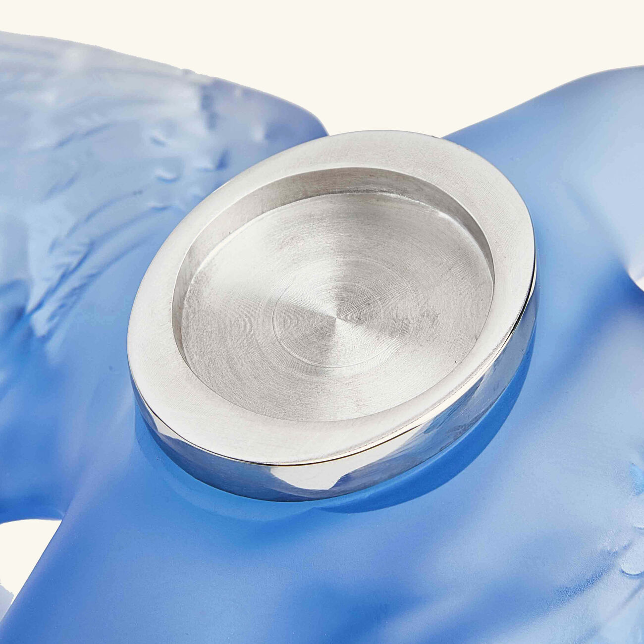 lalique swallow wings down sculpture small blue