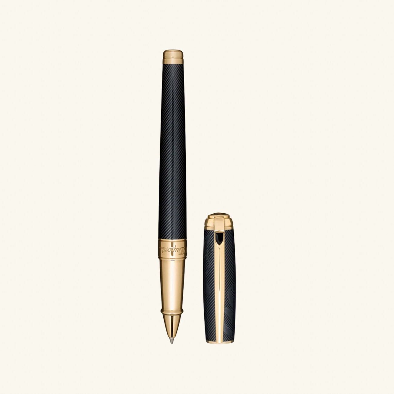 James Bond 007 Black & Gold RollerBall Pen اس تي دوبون james bond 007 black gold rollerball pen
