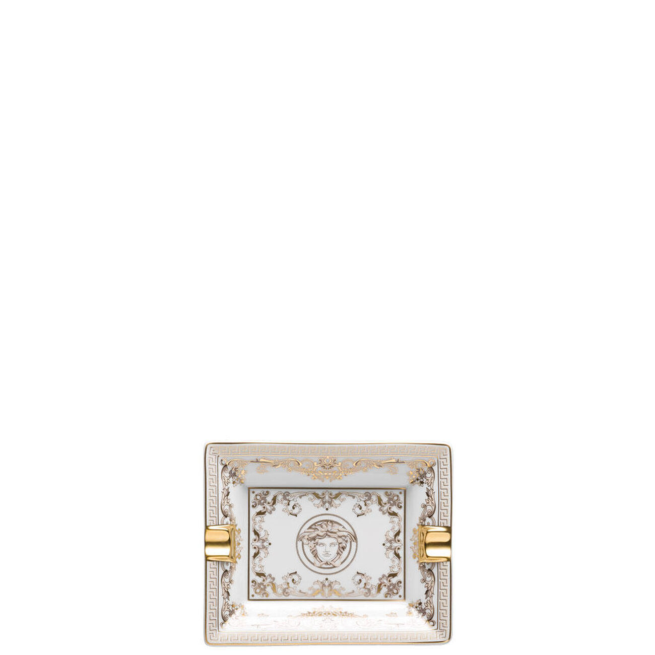 Medusa Gala Ashtray Rectangular Small White versace medusa gala ashtray rectangular small white