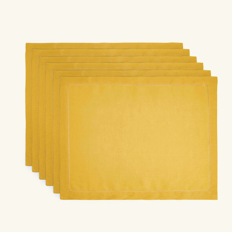 catherine denoual feliz placemat yellow set of 6